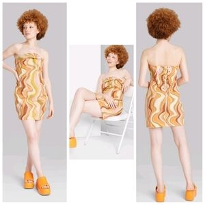 NEW Wild Fable Sleeveless Twill Tube Bodycon Dress